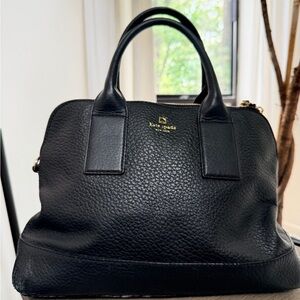 Kate Spade Black Pebbled Leather Satchel